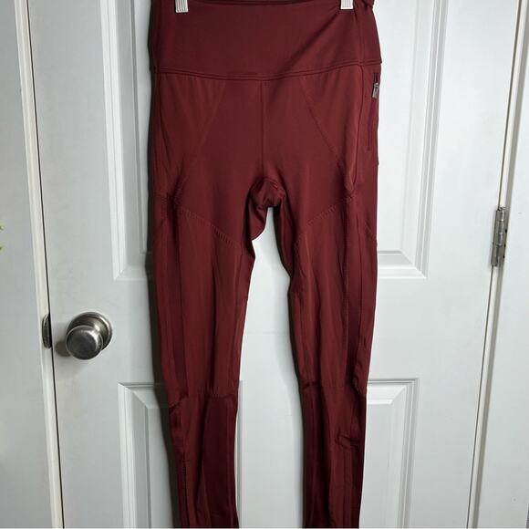 Free People Movement Burnt Red Born To Run High Rise Leggings Size Small - Picture 2 of 9